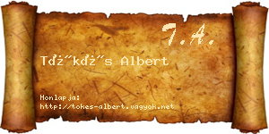 Tőkés Albert névjegykártya