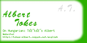 albert tokes business card